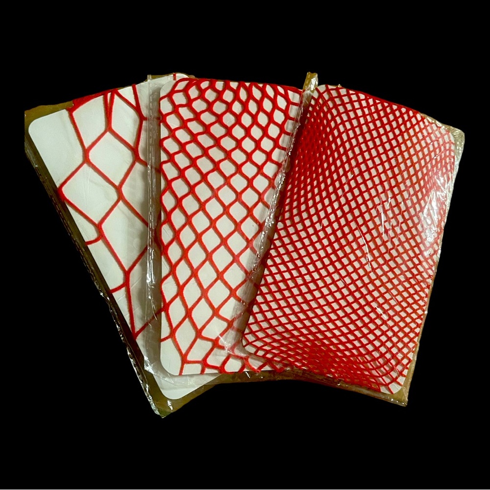 3 Pack NWT Fishnet Tights, Red OS